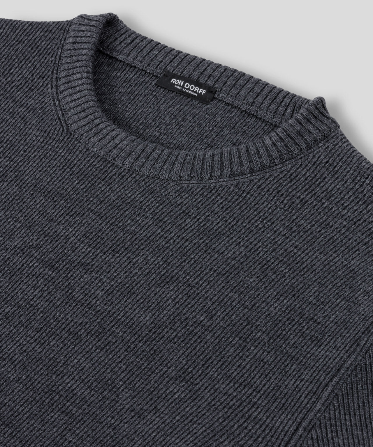 Ribbed Wool Sweater: Cosmo Grey