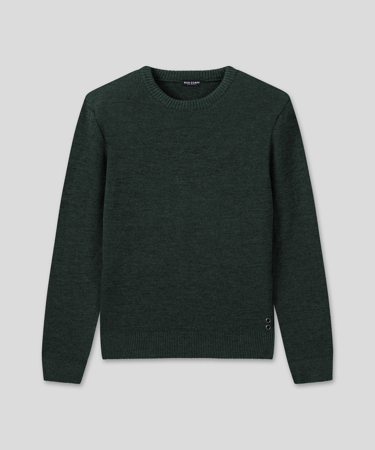 Gerippter Wollpullover: Dunkles Khaki