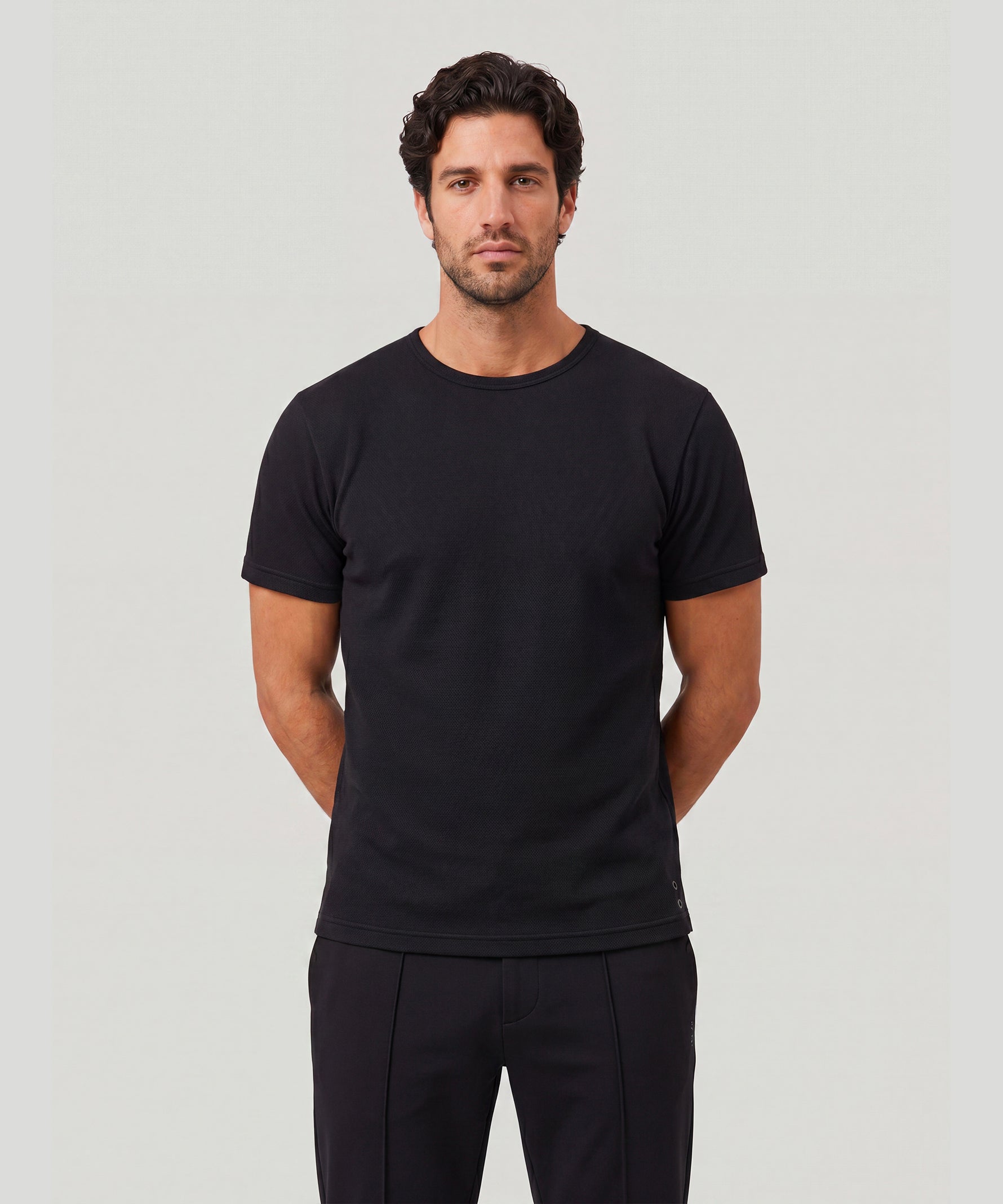 Mesh T-Shirt Eyelet Edition: Schwarz