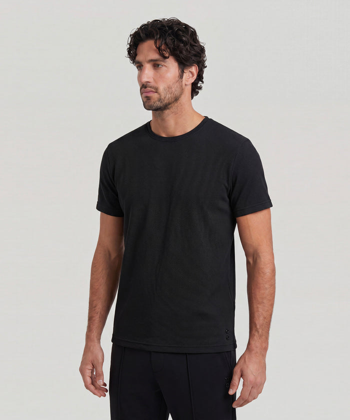 T-shirt Eyelet Edition en mesh : Noir