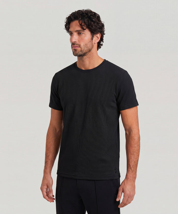 Mesh T-Shirt Eyelet Edition: Schwarz