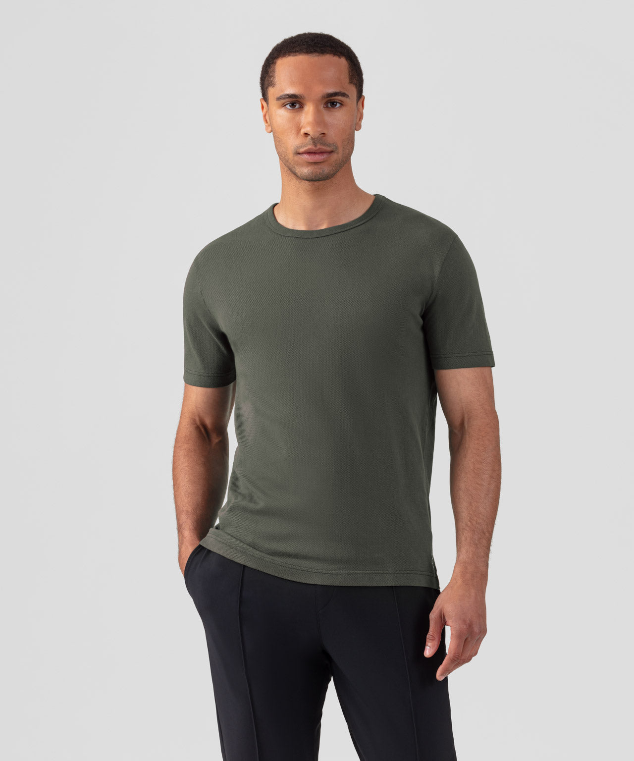 T-shirt Eyelet Edition en mesh: Kaki foncé