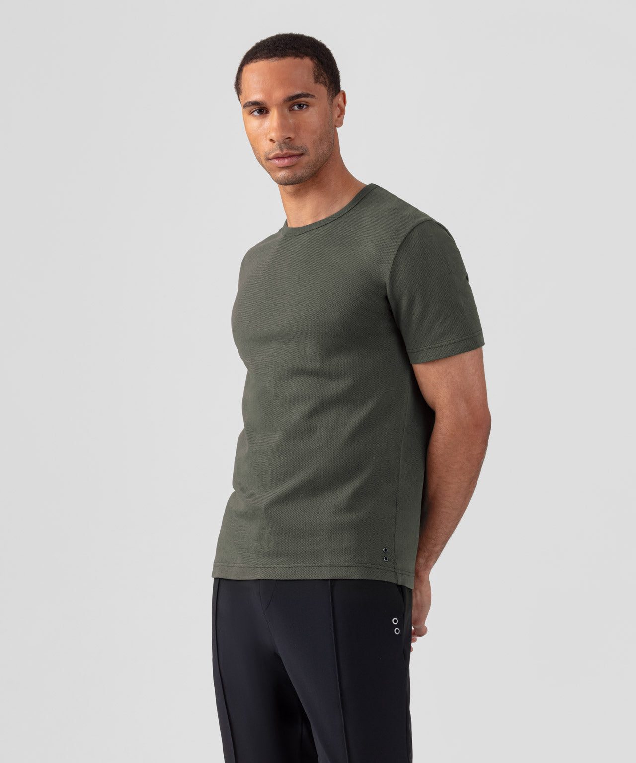 T-shirt Eyelet Edition en mesh: Kaki foncé