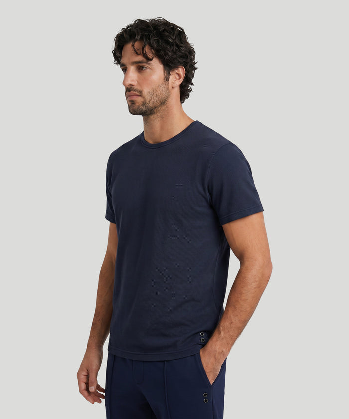 Mesh T-Shirt Eyelet Edition: Marineblau