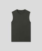 Mesh Sleeveless T-Shirt: Dark Khaki