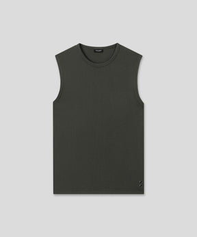 Mesh Sleeveless T-Shirt: Dark Khaki