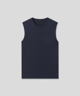Mesh Sleeveless T-Shirt: Navy