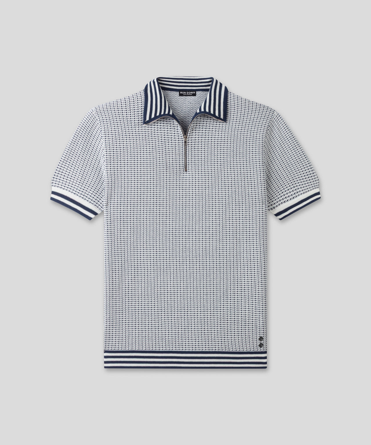 Cotton-Silk Nordic Polo: Off White
