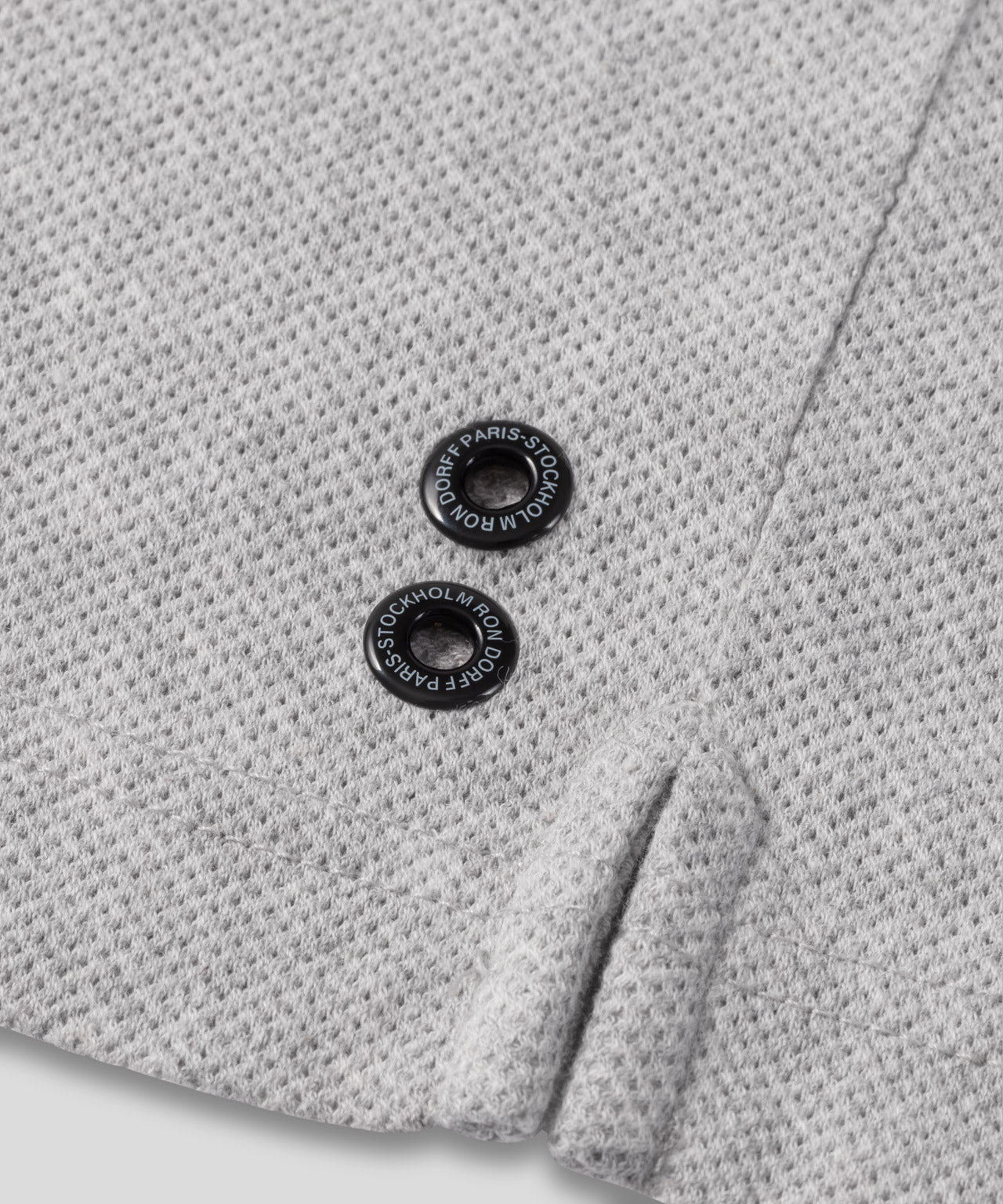 Cotton Mesh RD Polo: Grey Melange