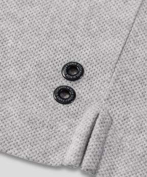 Cotton Mesh RD Polo: Grey Melange