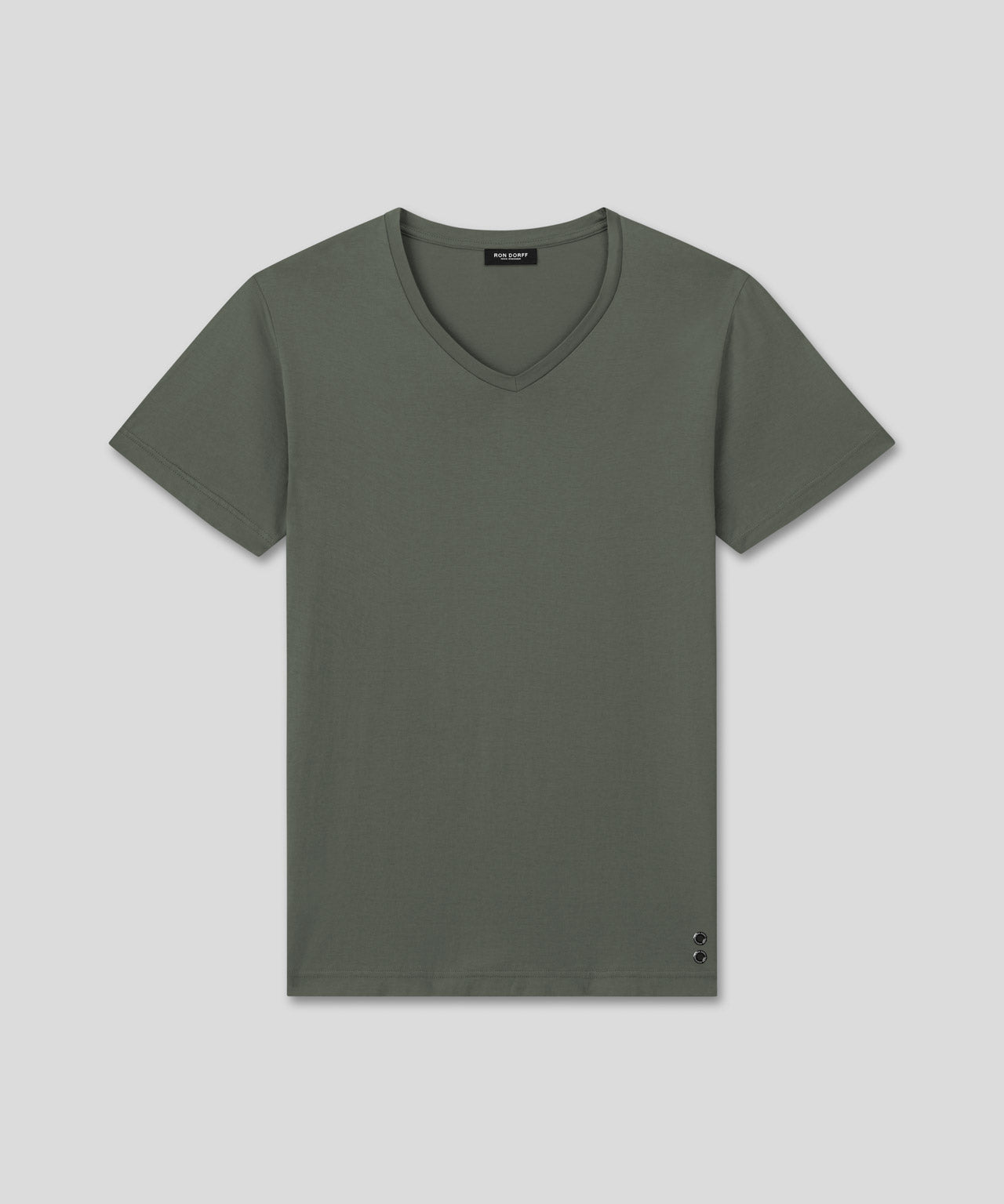 V-Ausschnitt T-Shirt Eyelet Edition: Military Green