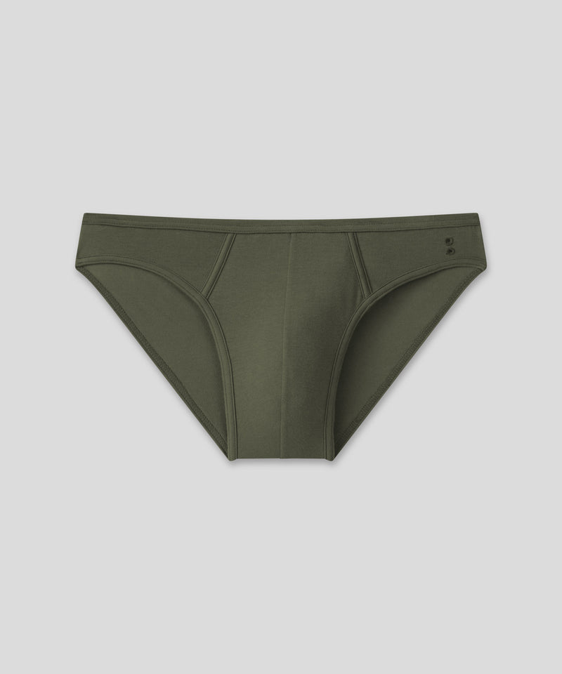 Enganliegende Y-Front Slips: Militärgrün