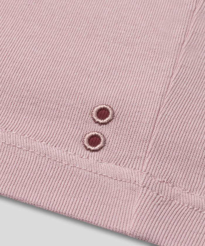 Débardeur côtelé: Rose aurore