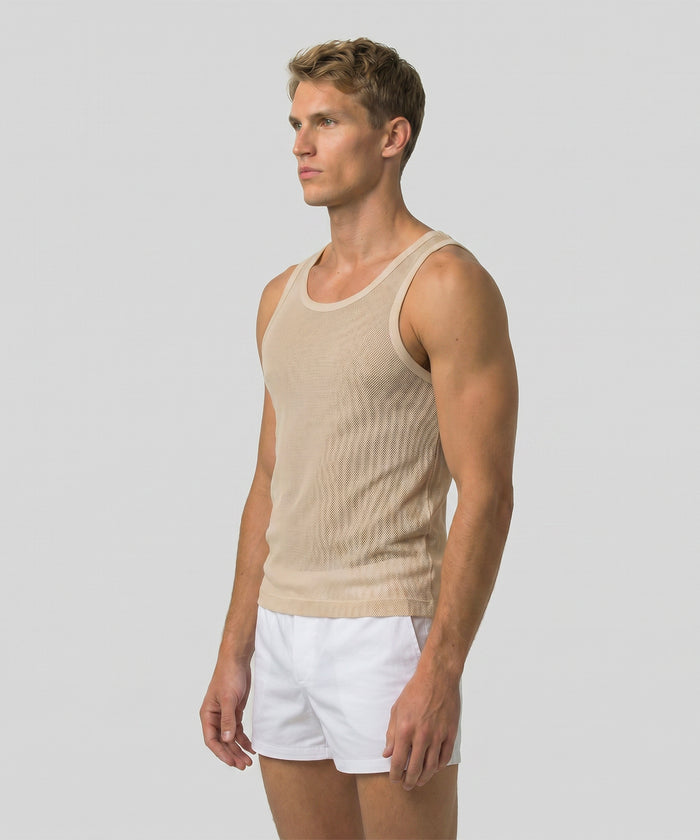 Débardeur en mesh: Nude