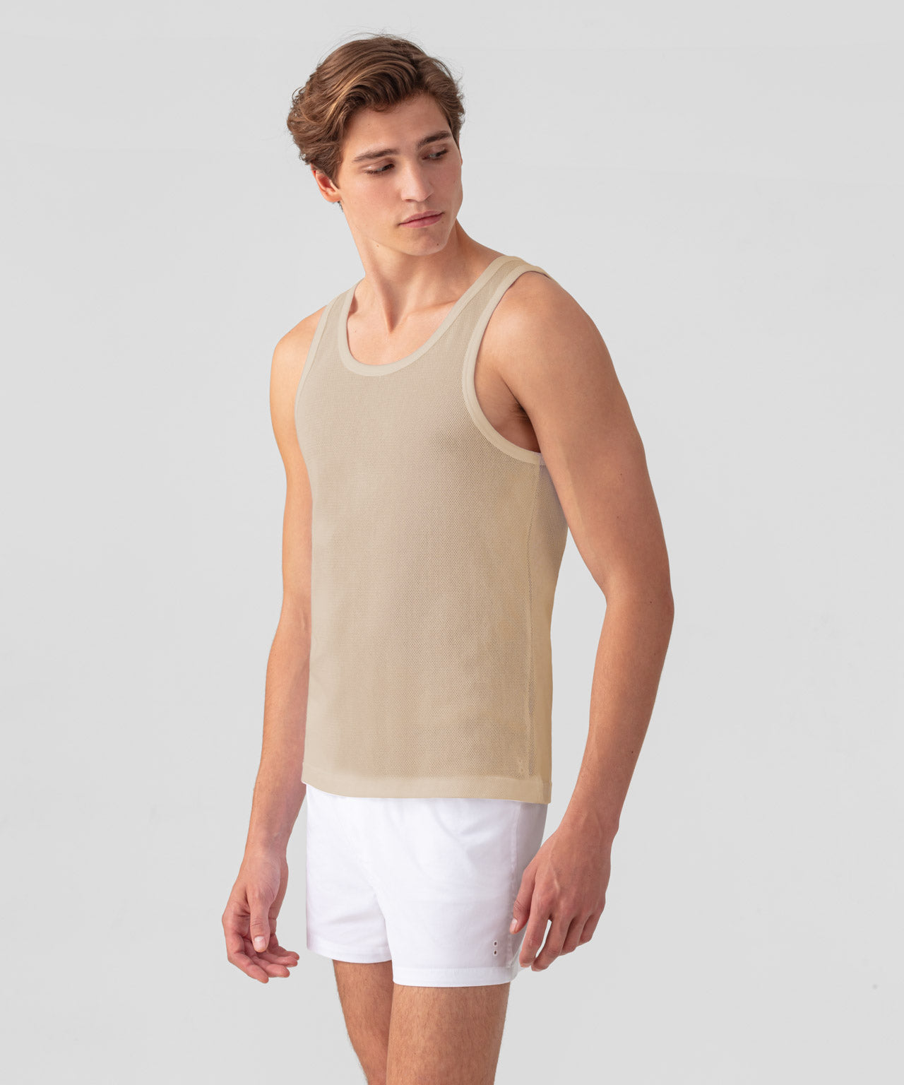 Débardeur en mesh: Nude