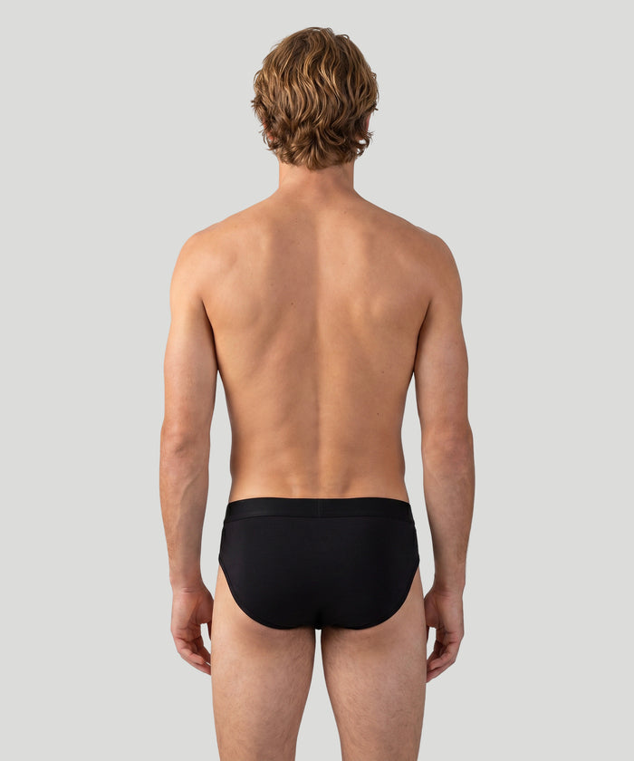 Sports Mesh Y-Front Briefs: Schwarz