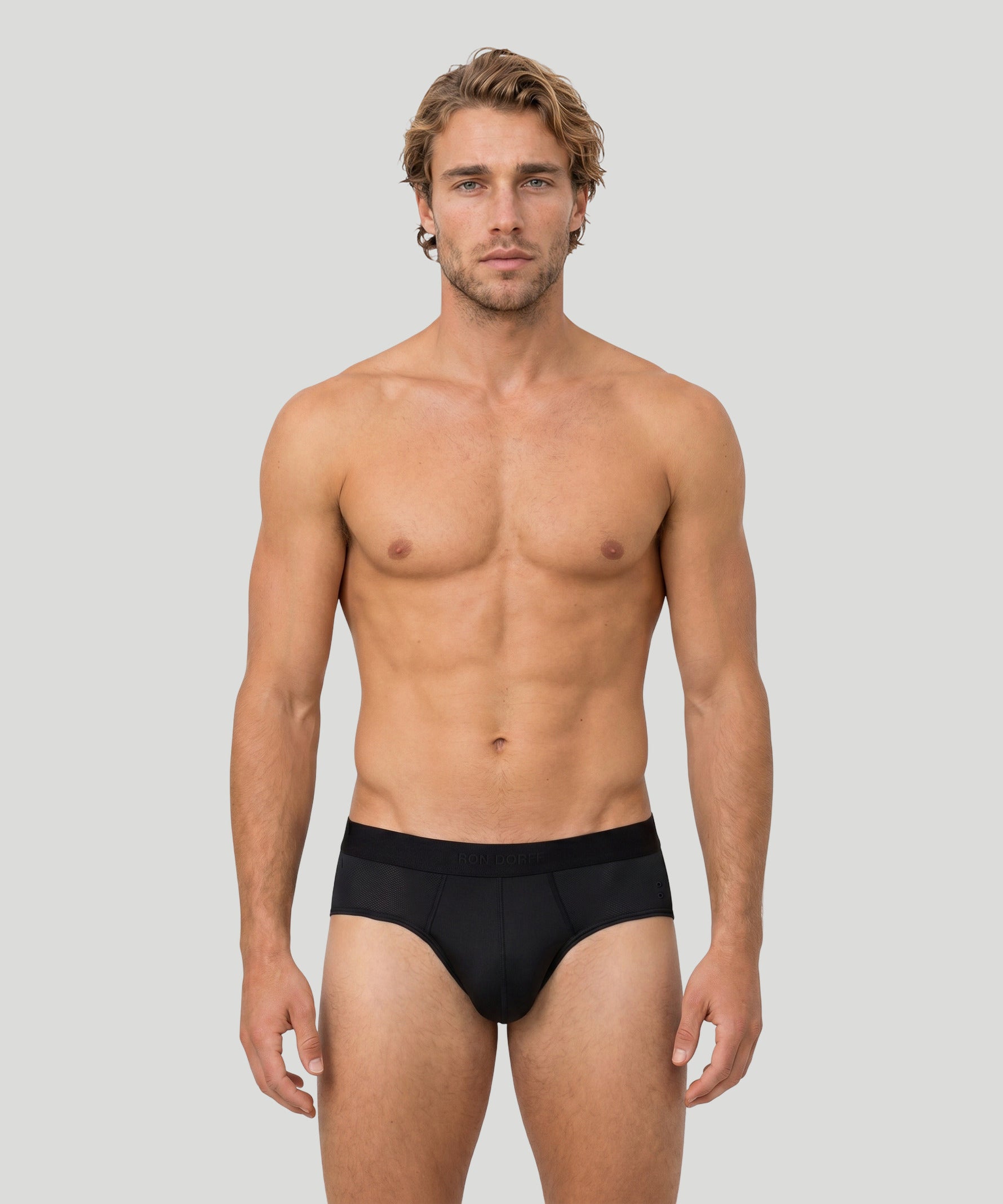 Slip Y-Front de Sport en Mesh : Noir