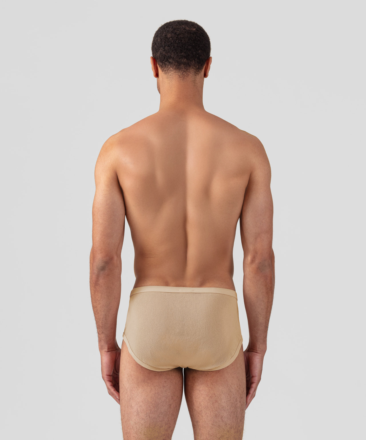 Y-Front-Slips aus Mesh: Nude
