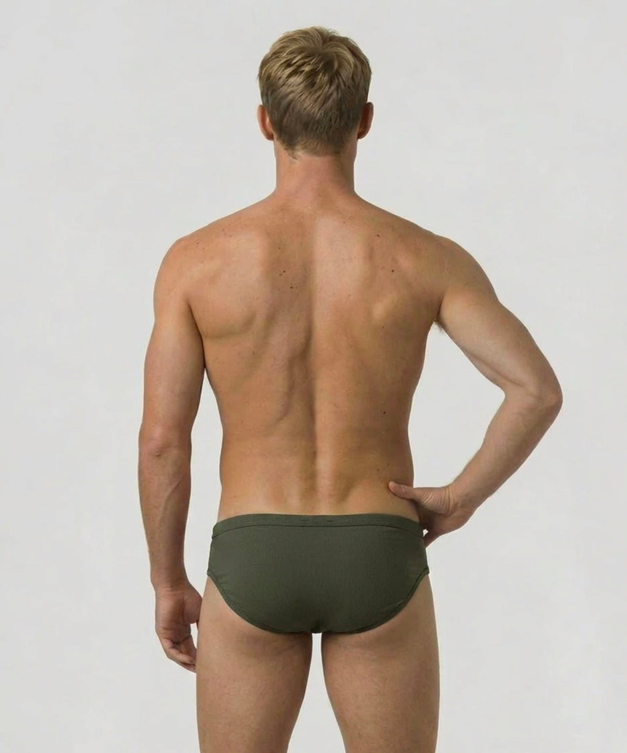 Slip Y-front Army Ribbed: Vert militaire