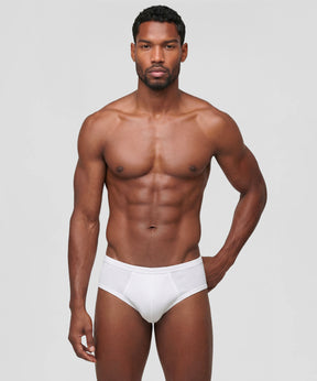 Slip Y-front Army Ribbed: White