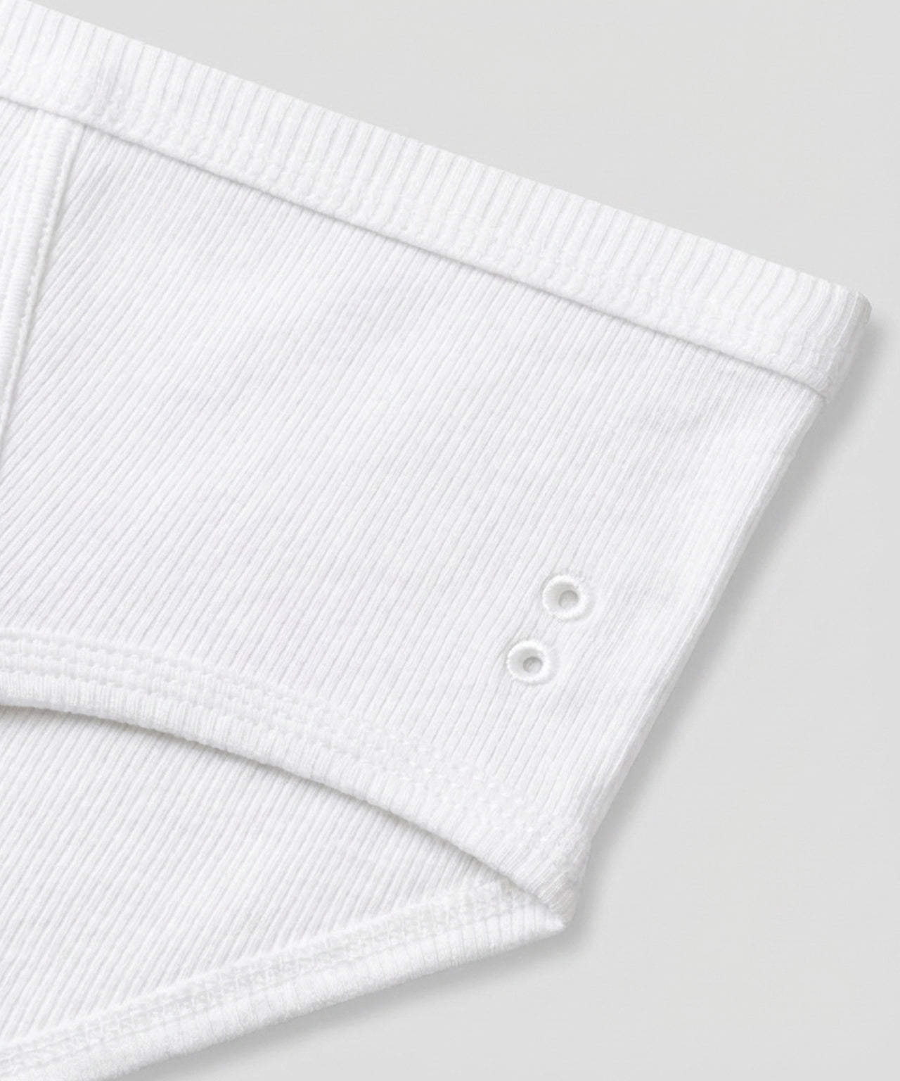 Slip Y-front Army Ribbed: White