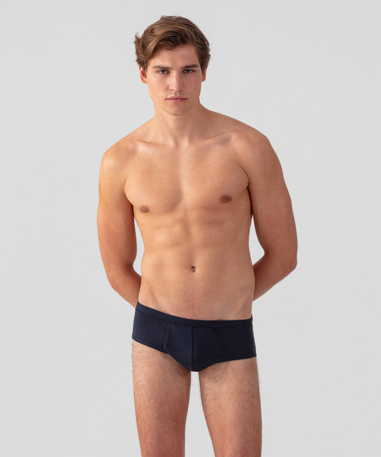 Army Ribbed Y-Front Briefs: Navy