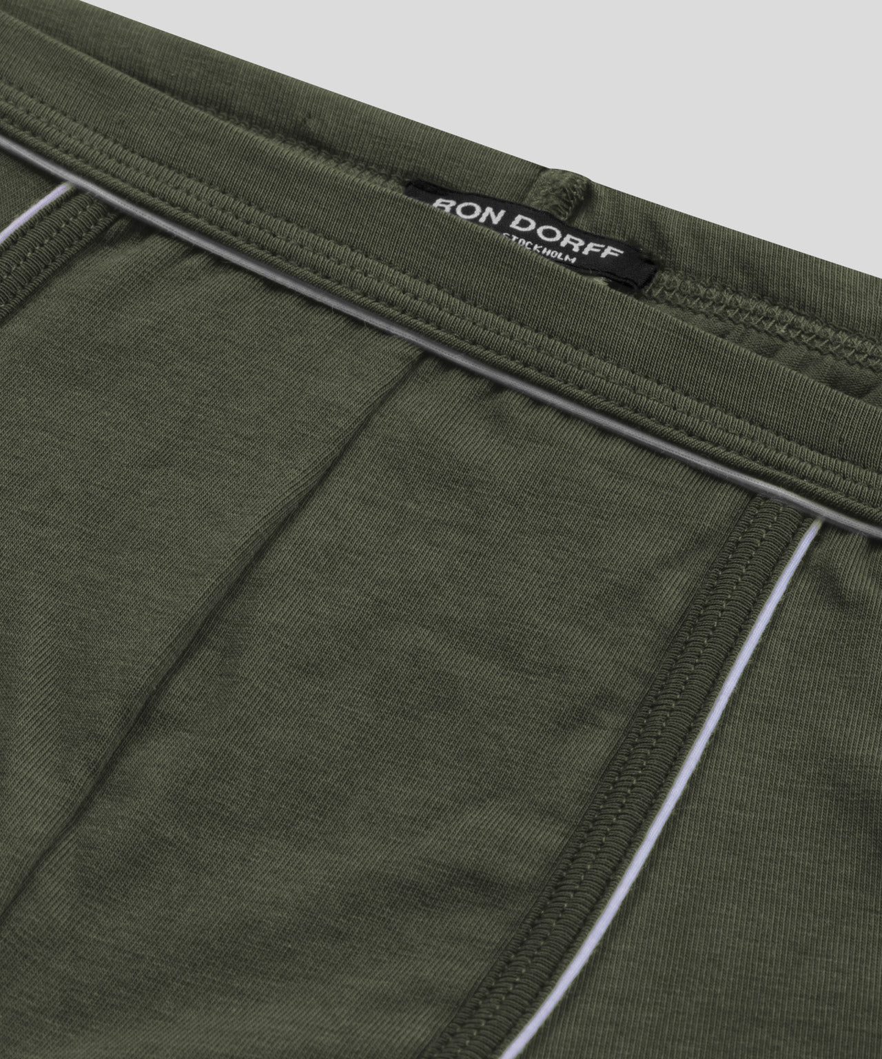 Boxer avec piping: Vert militaire