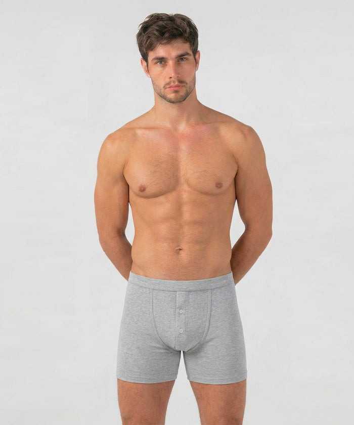 Gerippte Nacht-Shorts im Army-Look: Grey Melange