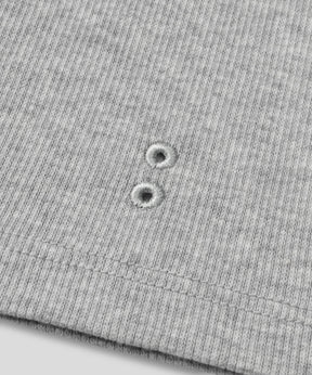 Army Ribbed Night Shorts: Grey Melange