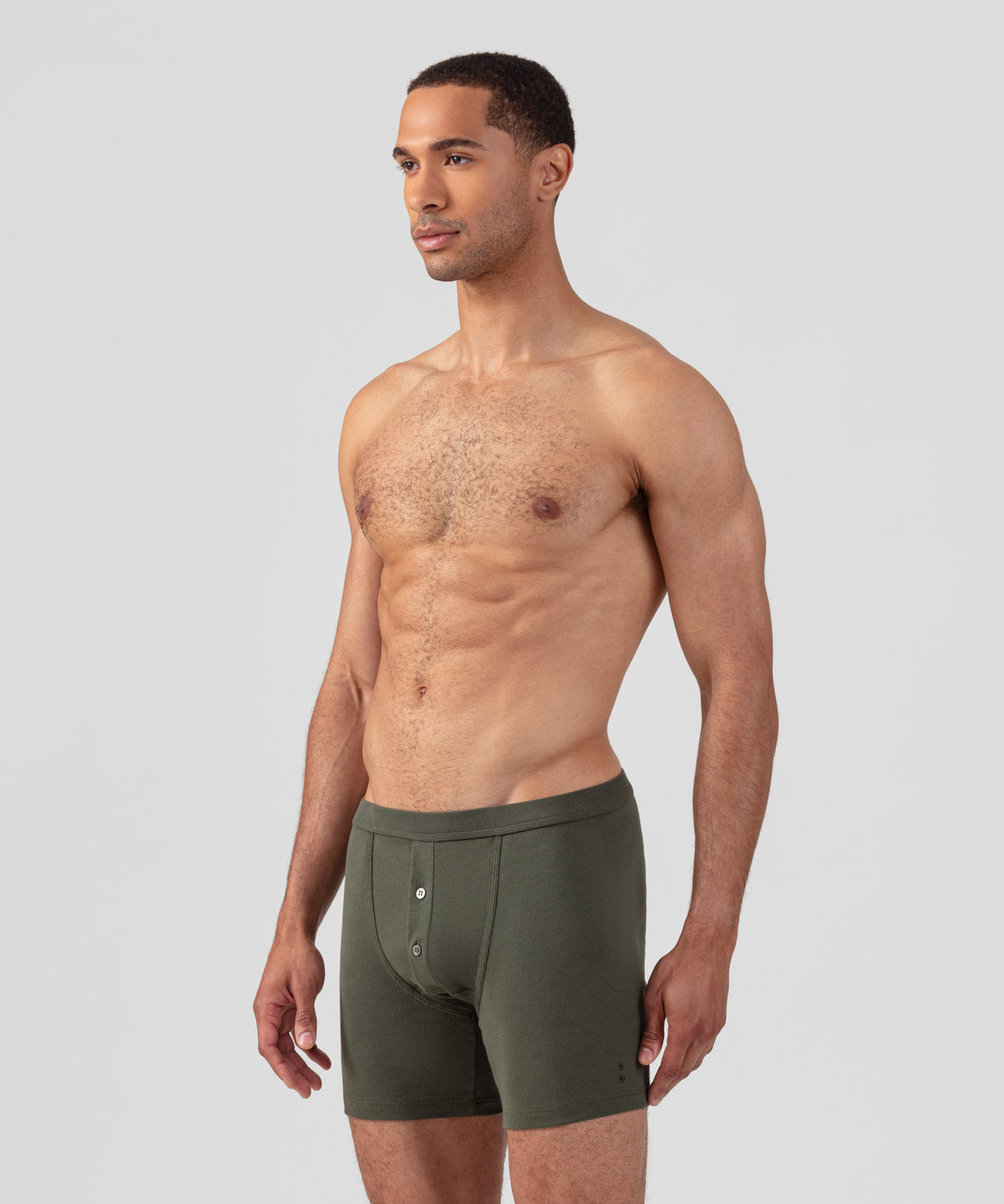 Army Ribbed Night Shorts: Military Green