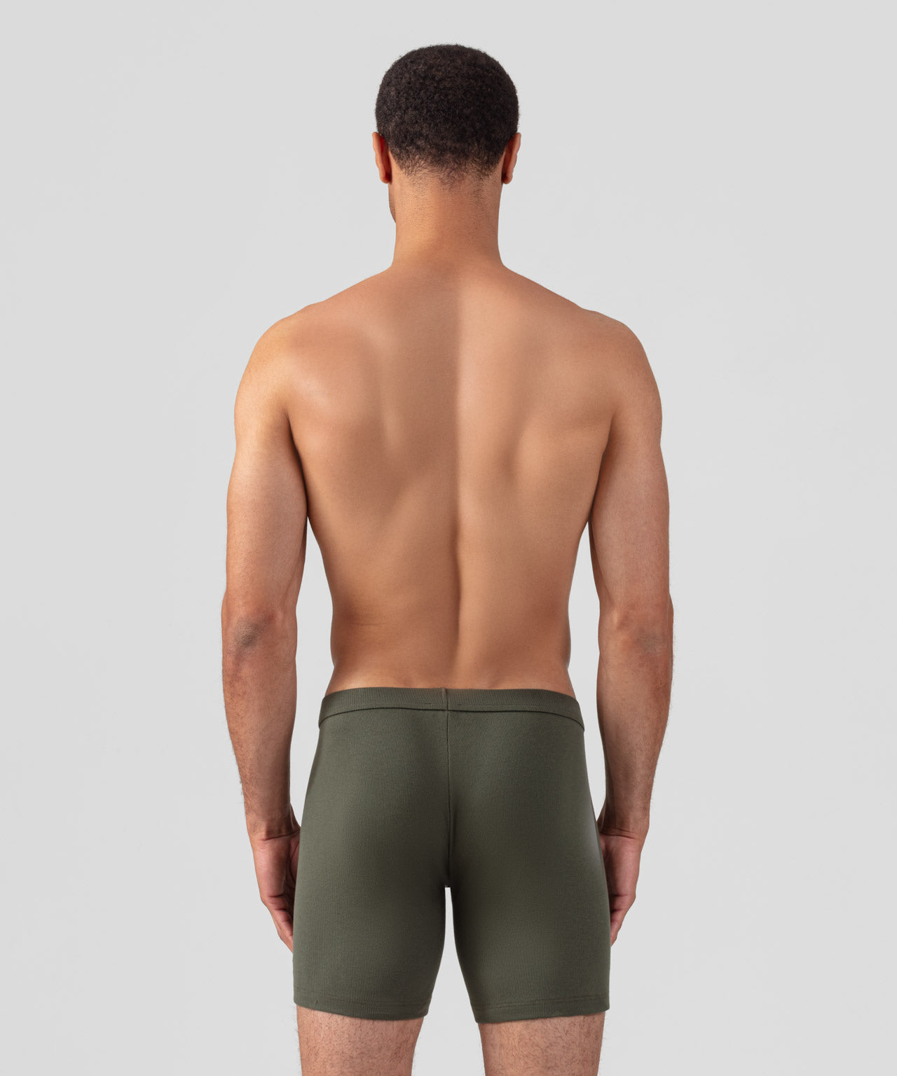Army Ribbed Night Shorts: Military Green