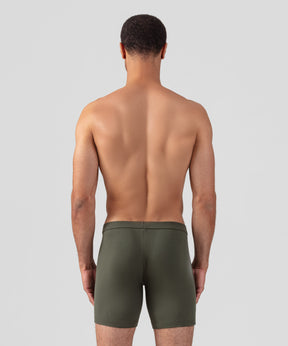 Army Ribbed Night Shorts: Military Green