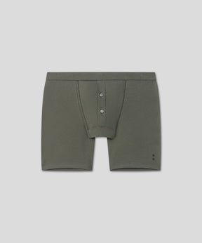 Army Ribbed Night Shorts: Military Green