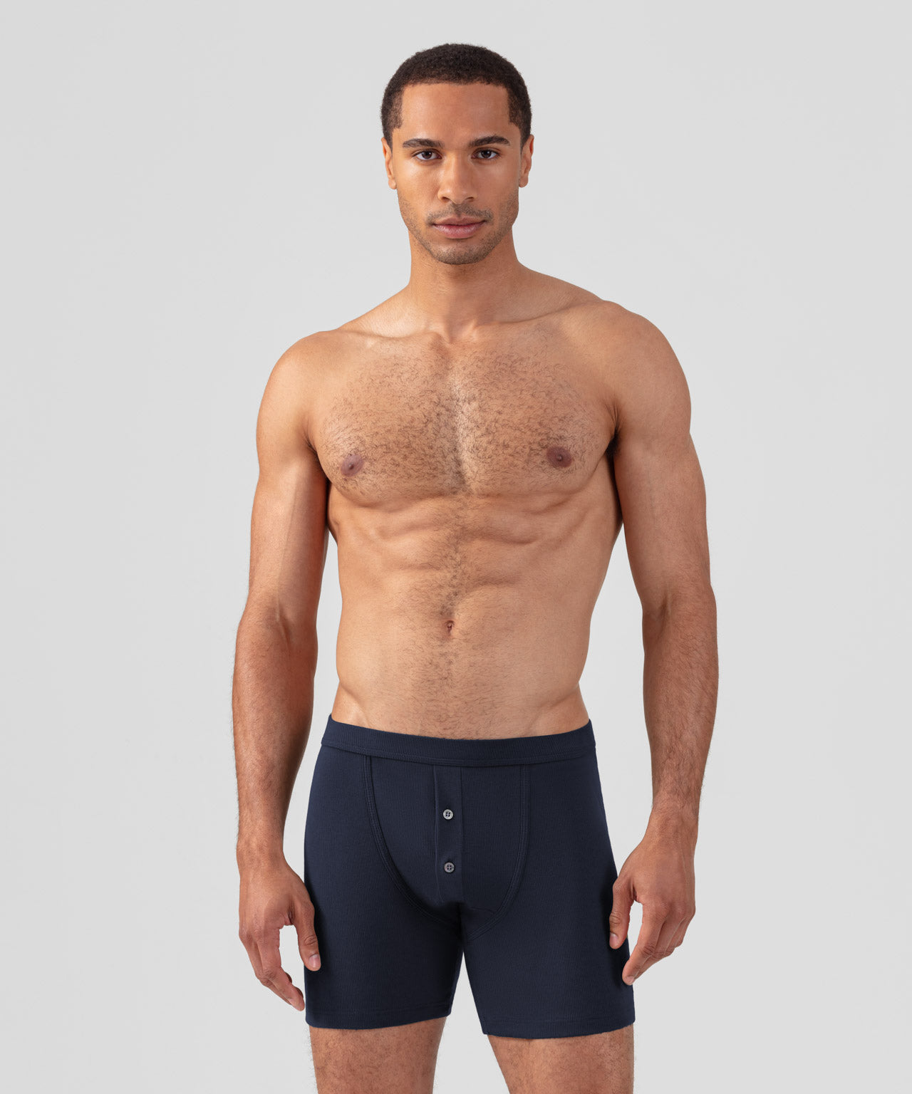 Gerippte Army Schlafshorts: Marineblau