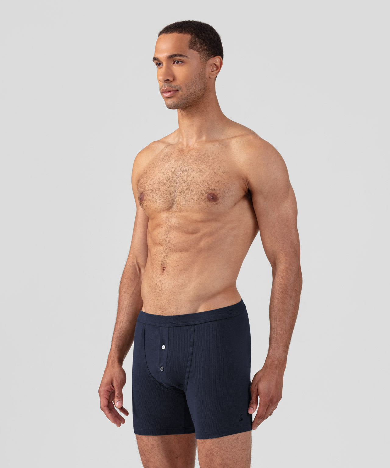 Gerippte Army Schlafshorts: Marineblau