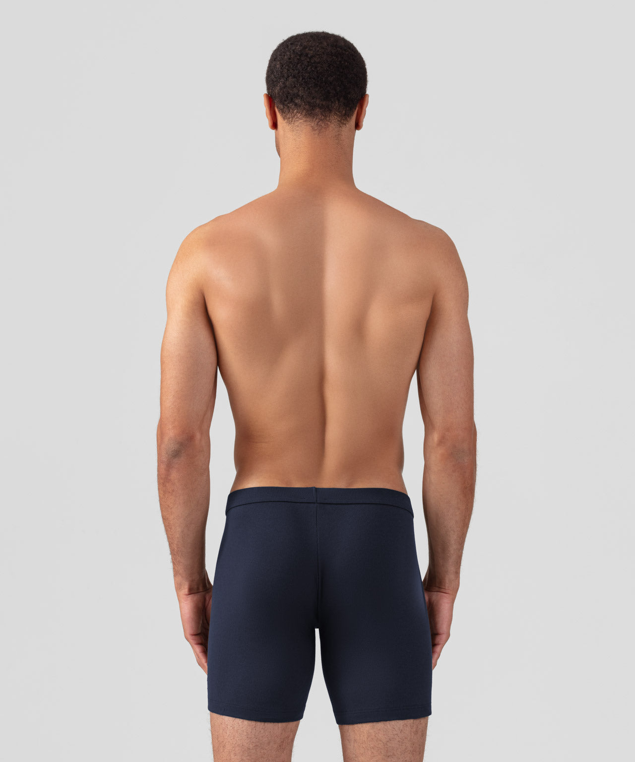 Gerippte Army Schlafshorts: Marineblau