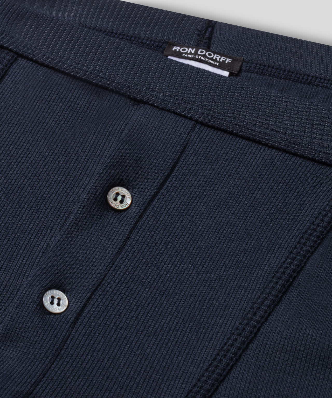 Gerippte Army Schlafshorts: Marineblau