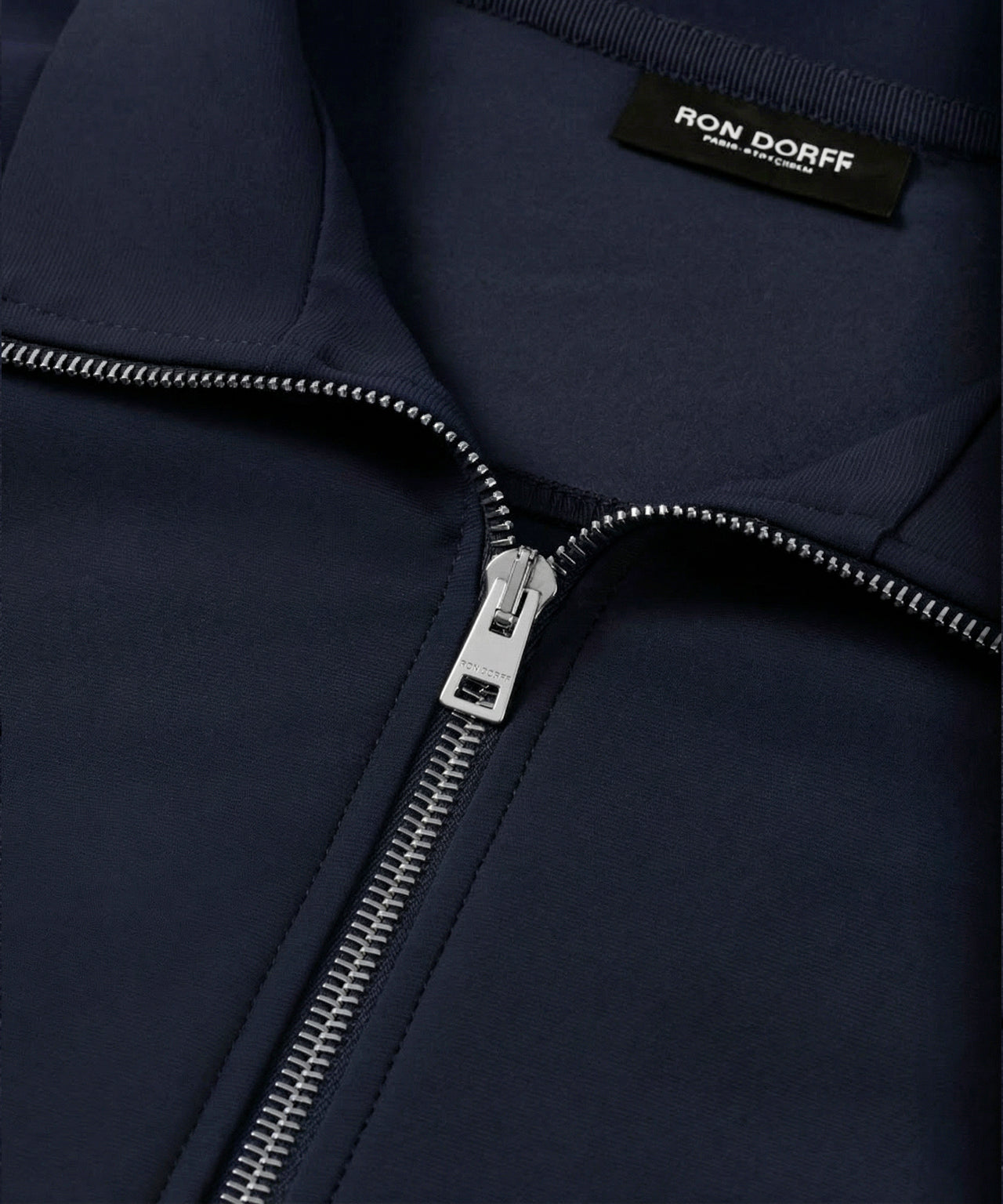 City Jacket avec Piping: Bleu marine