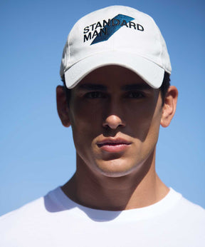 RON DORFF + NATIONAL STANDARD Casquette en coton "STANDARD MAN": Bleu profond