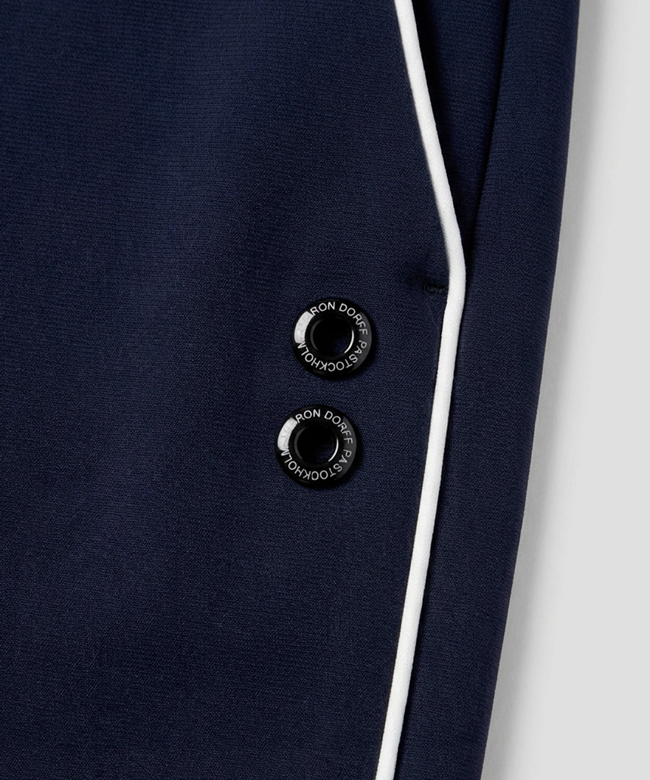City Pants avec Piping: Bleu marine