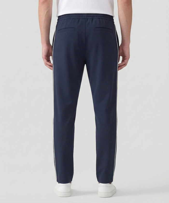 City Pants mit Paspelierung: Marine