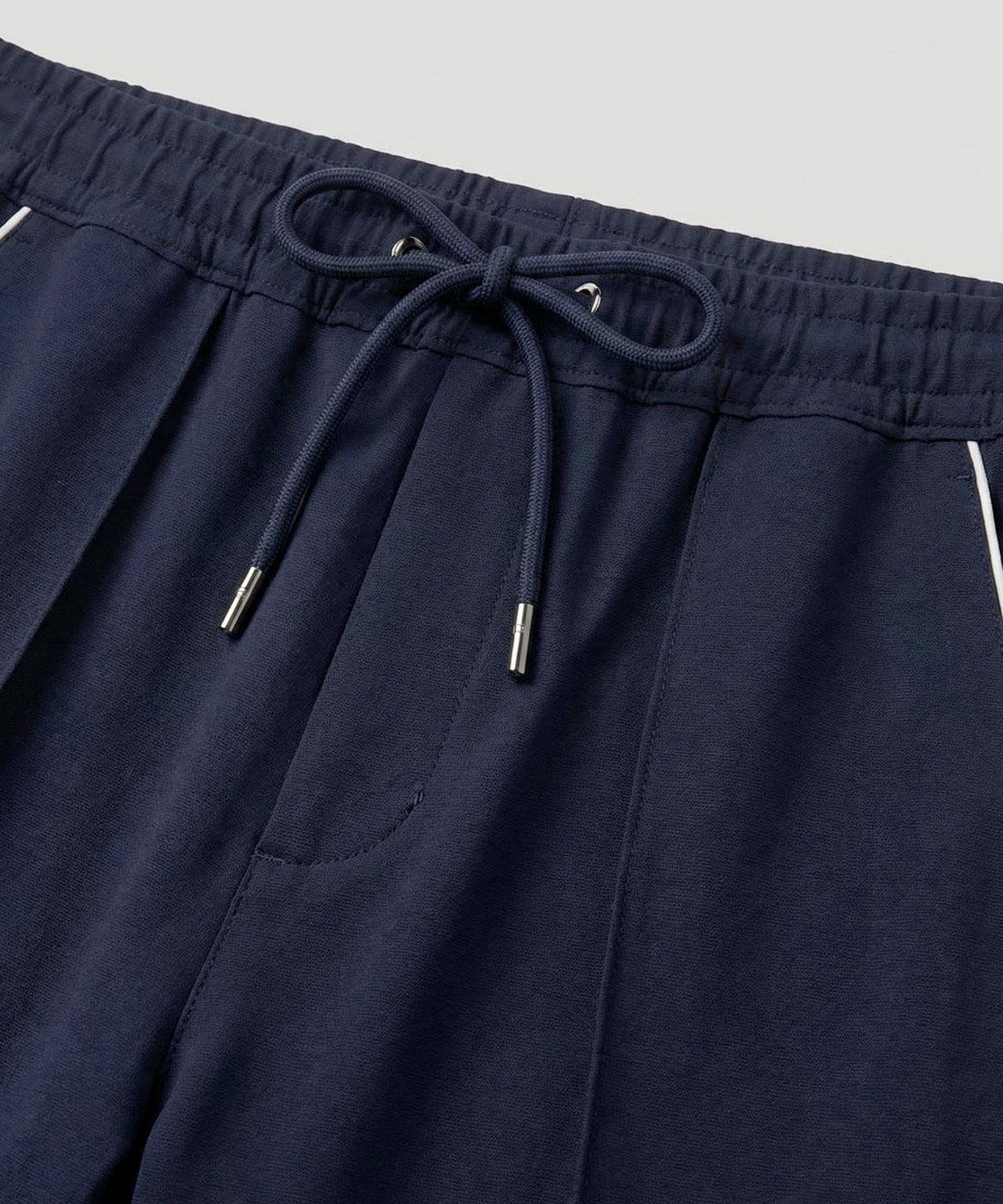 City Pants avec Piping: Bleu marine