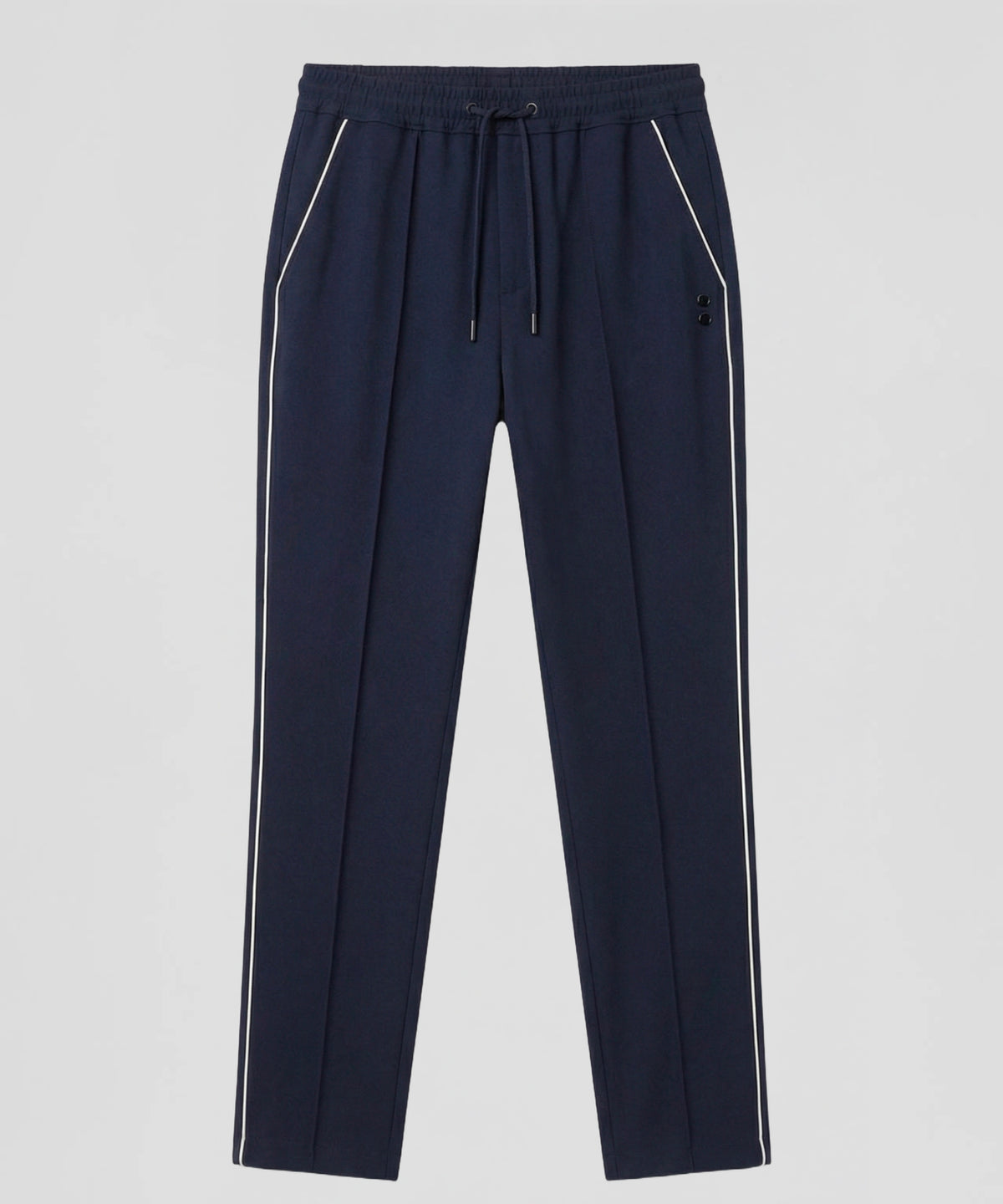 City Pants avec Piping: Bleu marine