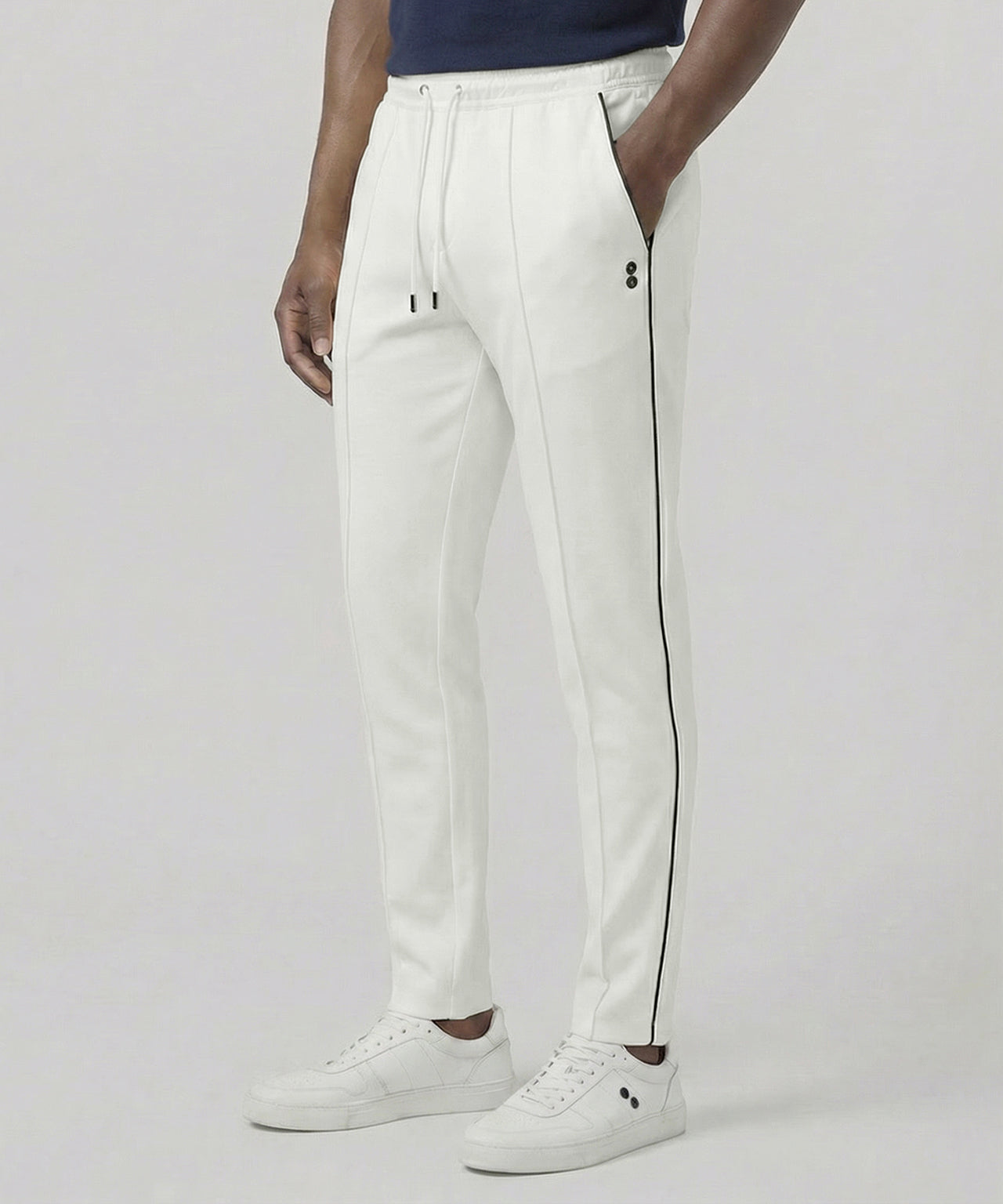 City Pants w. Piping: Off White