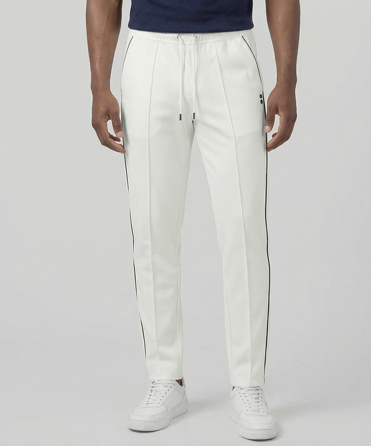 City Pants avec Piping: Écru