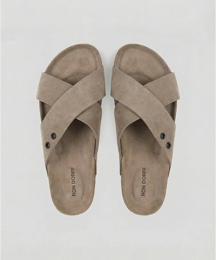 RD Leather Sandals: Beige