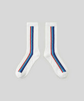 Sport Socks w. Side Lines: White