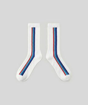 Sport Socks w. Side Lines: White