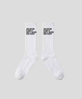 Sport Socks "DISCIPLINE": White