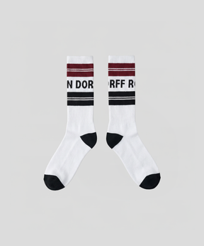 Chaussettes de sport à rayures "RON DORFF": Rouge
